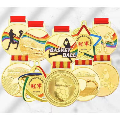 Die casting Sport Day metal award embossed Powerlifting Metal Medal