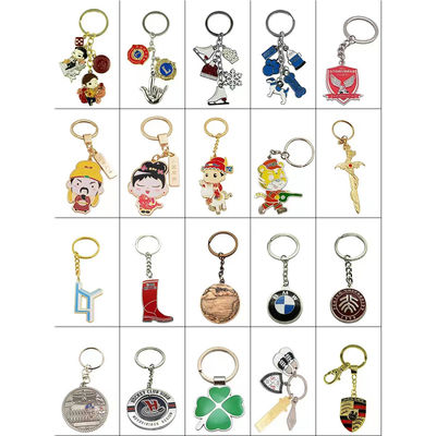 Silver Gold Enamel Custom Key Chain Health Positive Reminder Hard Enamel Keychain