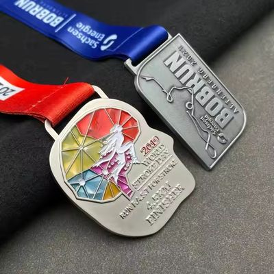 Αγορά WTD Wholesale 3D Gold Award Marathon Running Sport Medal Customized Zinc Alloy UV Printed Silver Economical Custom Medals online manufacture