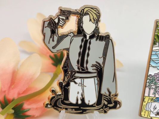 Αγορά 1.5 Inch Soft Enamel Lapel Pin Custom Zinc Alloy Metal Badge for Branding online manufacture