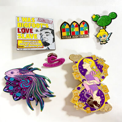 Αγορά Προσαρμοσμένη μεταλλική καρφίτσα με εξατομικευμένο λογότυπο λαμπερά χρώματα και επιλογές μεγέθους πελάτη online manufacture