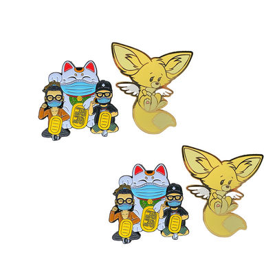 Χύτευση Cartoon Custom Χρυσό Lapel Πινς Μεταλλικά Εναμέλ Πινς