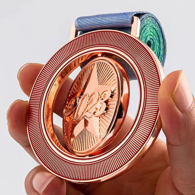 3 ίντσες Μενταγιόν Custom Die Cast Custom χαραγμένα Μενταγιόν Rose Gold Custom Εναμέλ