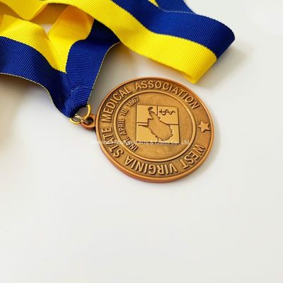 Μεταλλικό δώρο χειροτεχνία Κινέζος κατασκευαστής Προσαρμοσμένα τρόπαια και μετάλλια Αθλητικά λανιάρδο μετάλλιο αγώνα