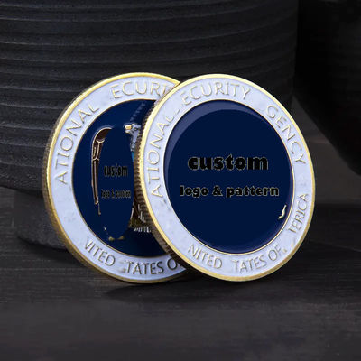 Ασημένιο ανωτισμένο ψευδαργύριο Custom Coin με εξατομικευμένο λογότυπο για αναμνηστικούς και προκλητικούς σκοπούς