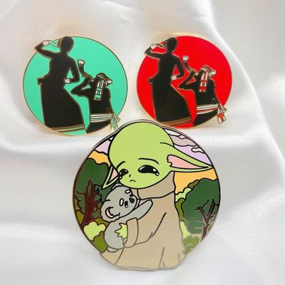 Καρτούν σκληρό Custom Lapel Πινς μαλακό σμάλτο Πιν UV εκτύπωση σήμα Logo Maker Cute Anime