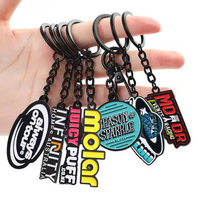 3D λογότυπα γράμματα Custom Keychain σκληρό μαλακό κλειδαριό δαχτυλίδια εξατομικευμένο