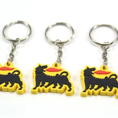 Φαρμακείο χονδρικής πώλησης PVC Animals Custom Rubber 2D Soft Design Keychain Custom Keyring