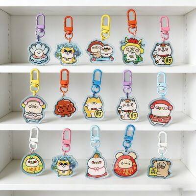 Προσαρμοσμένη φωτογραφία/όνομα Ακρυλικό Keychain Rainbow Holographic με Epoxy Resin