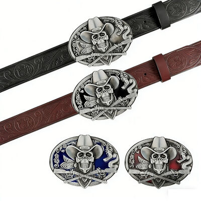 Προσαρμοσμένη παλιά ασημένια ζώνη από κράμα ψευδαργύρου με πολύχρωμες λεπτομέρειες μαλακού σμάλτου.