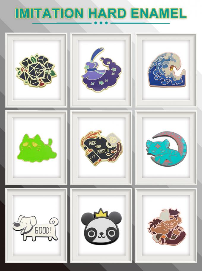 Προσαρμοσμένο Εναμικό Πιν χωρίς ελάχιστη λάμψη Brooch Anime Hard Enamel Pin Soft Lapel Badge 1