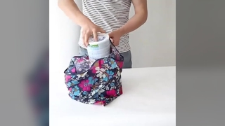 Custom Printed Tote Bags - Αναδιπλούμενος ανακυκλωμένος πολυεστέρας, Full Color Τσάντες αγορών & προώθησης